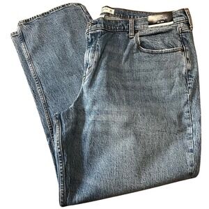 Abercrombie Fitch Curve Love The Straight Mid Rise Jeans Blue Wash Size 35 20R
